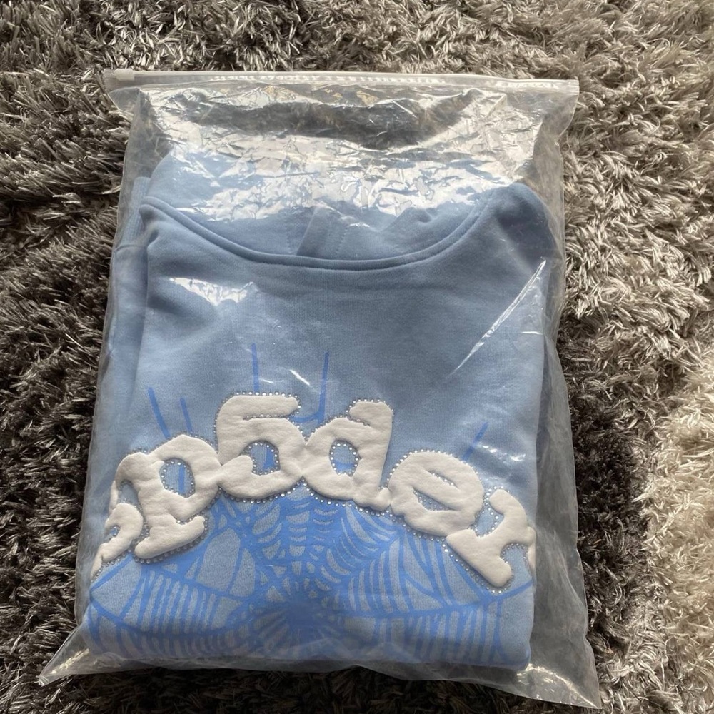 Blue sp5ider hoodie